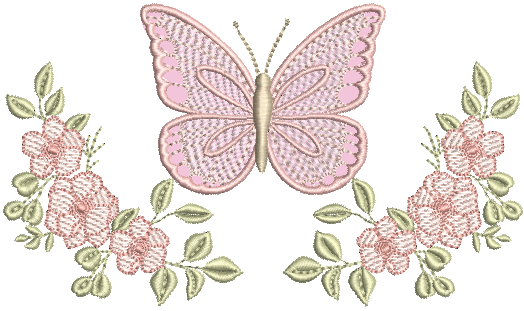 Floral-3-e-Borboleta-3D
